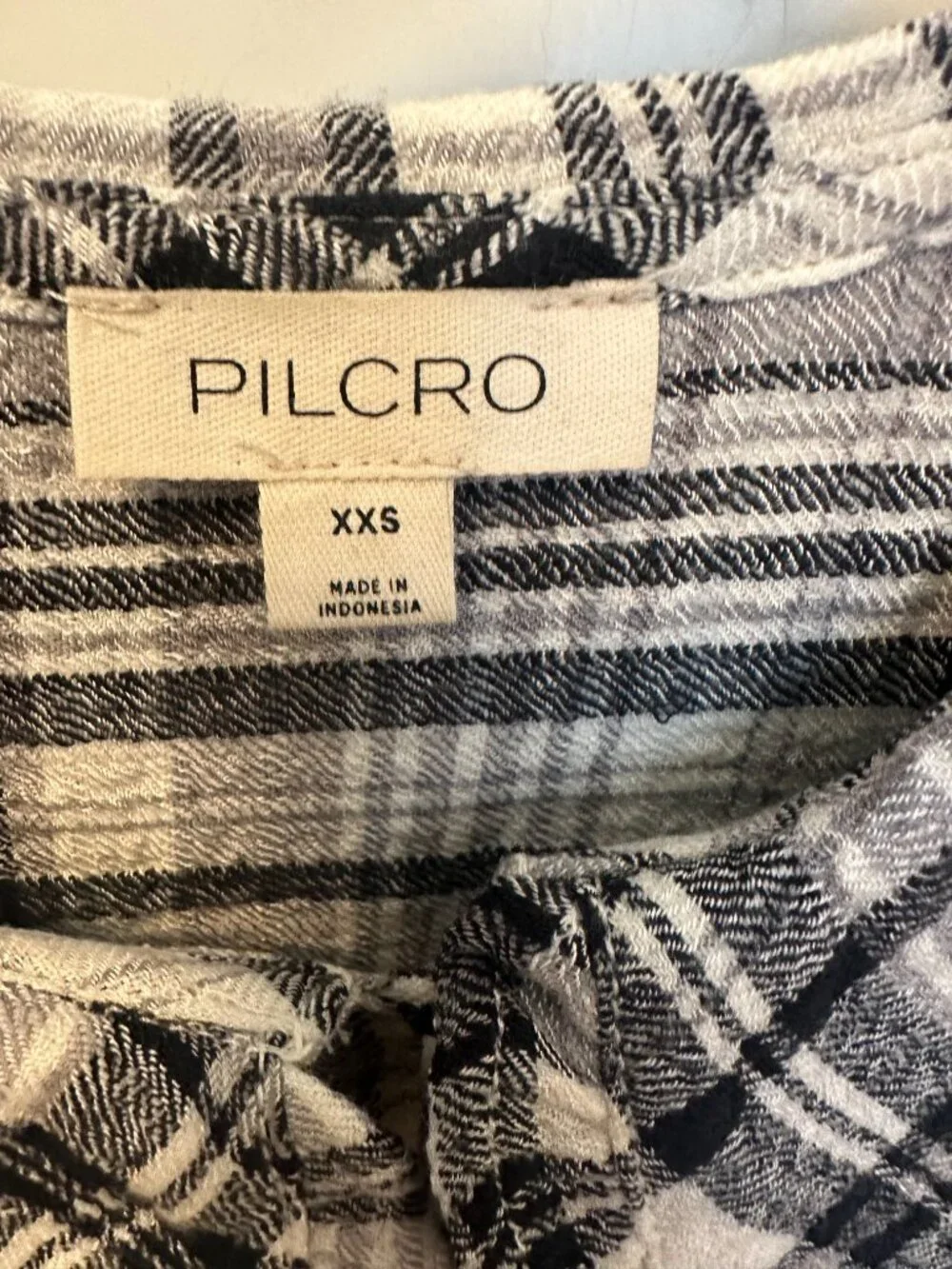 Pilcro Plaid Peter Pan Collar Button-Up Blouse | XXS | Like New | Anthropologie